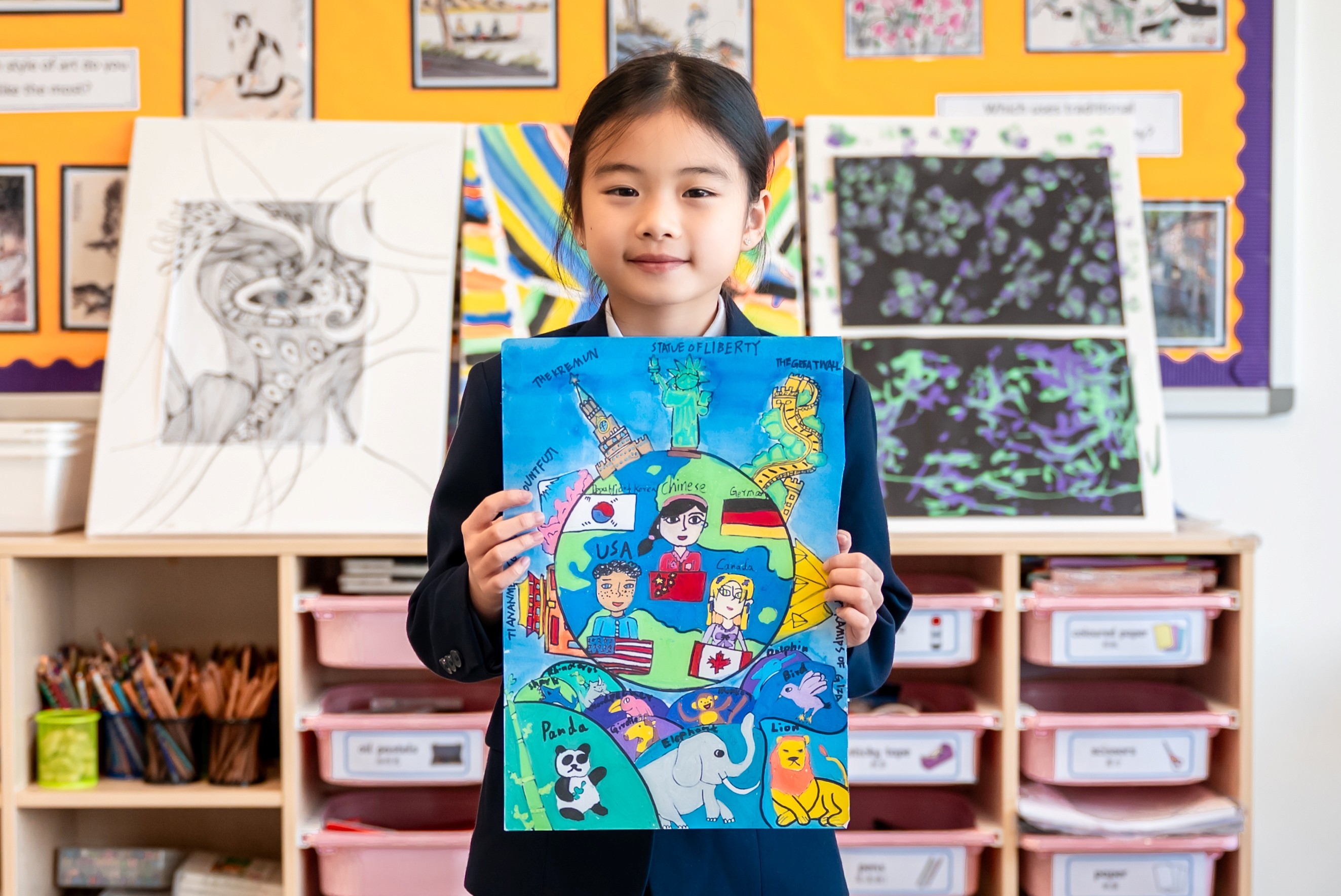 Tracy W，Grade4 (PS国旗)